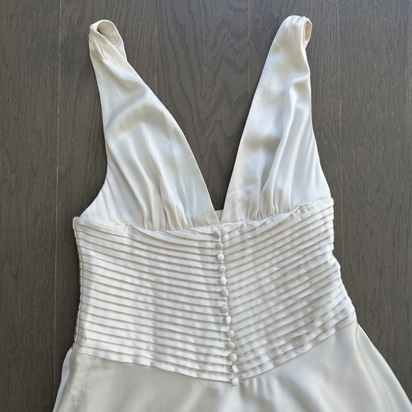 Reformation Arianwen Satin Gown Dress Wedding Bridal Fior Di Latte Sz 4 w/ tags - Picture 7 of 14